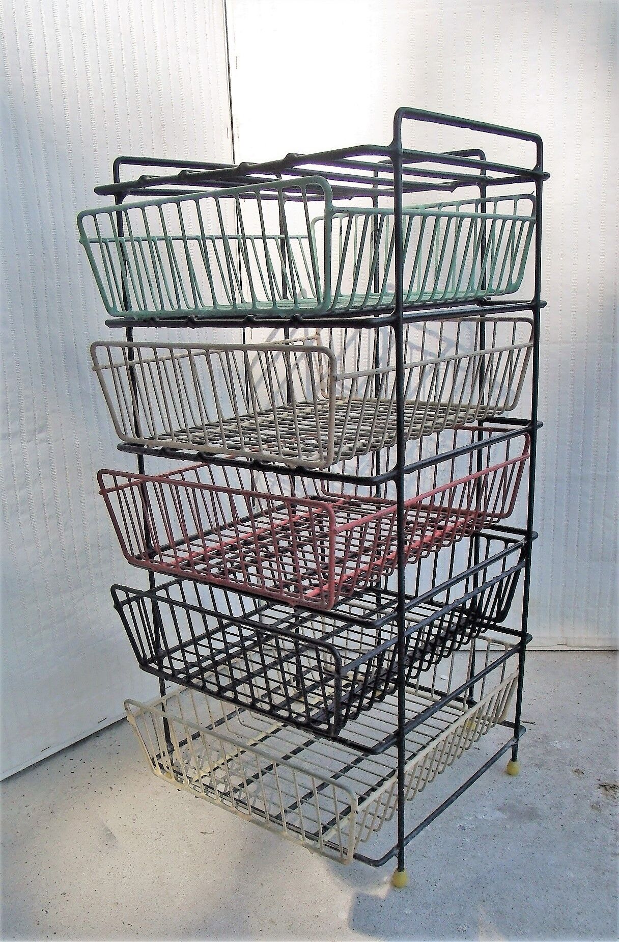 Vintage trolley storage rack 1950