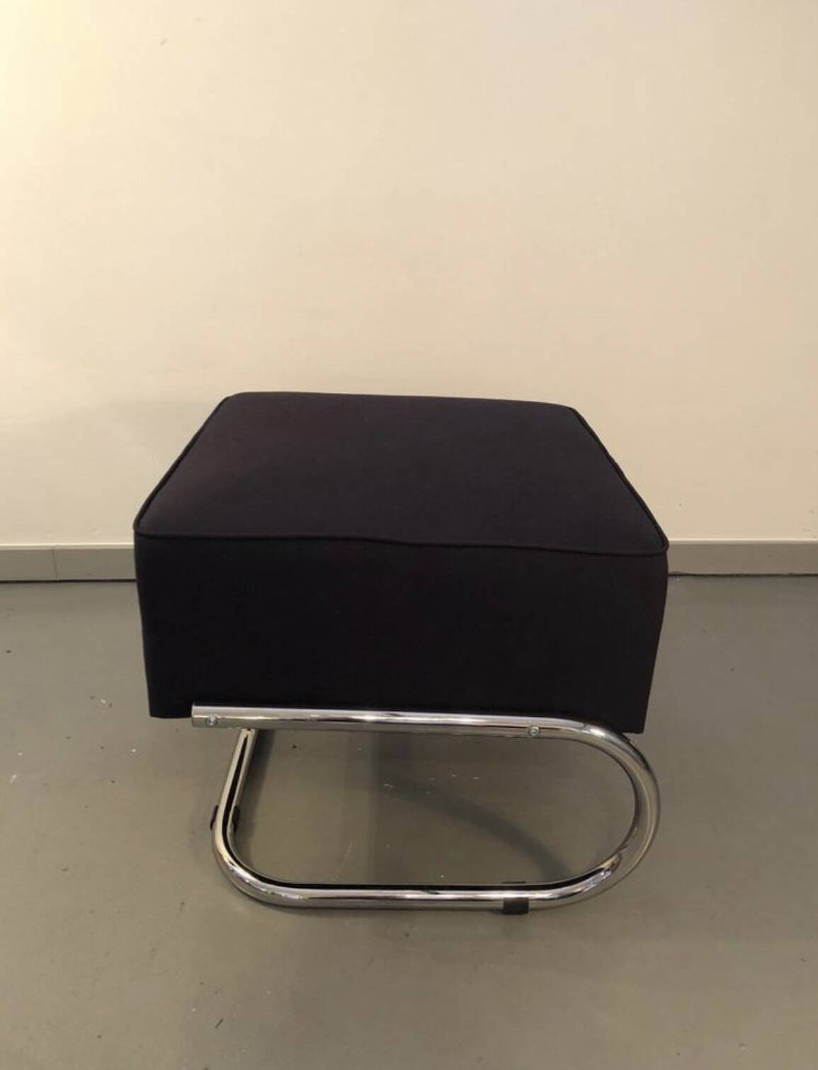 Vintage Bauhaus Tubular Taburet Ottoman