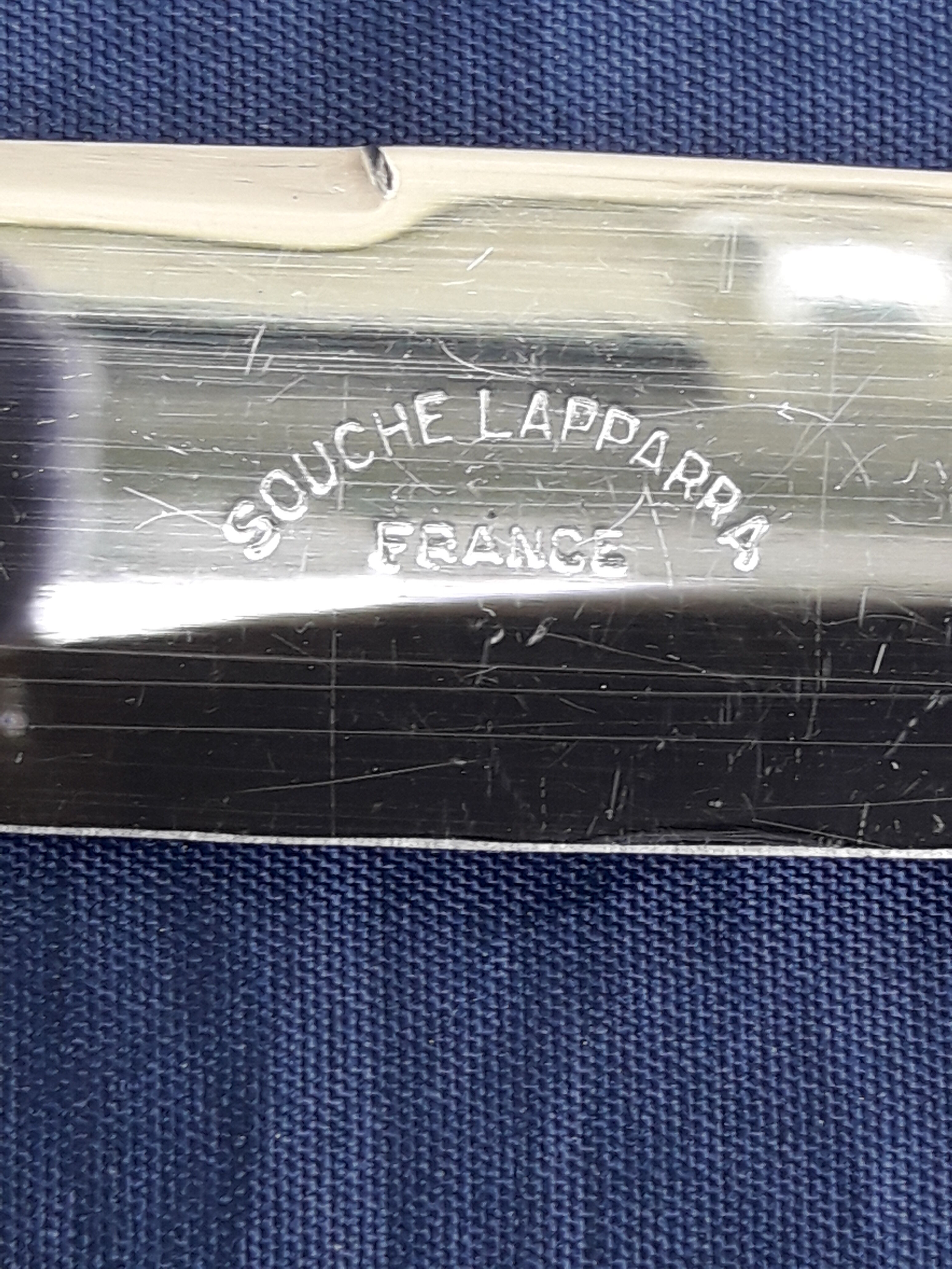 3 silver metal knives Laparra L 26 cm inch9on SL and 18