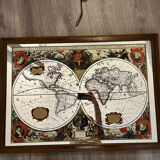 Vintage mirror world map