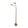 Lampadaire vintage Fischer à 2 têtes, laiton mat orientable