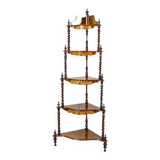 Late 19th Century Inlaid Corner Shelf, 1890s