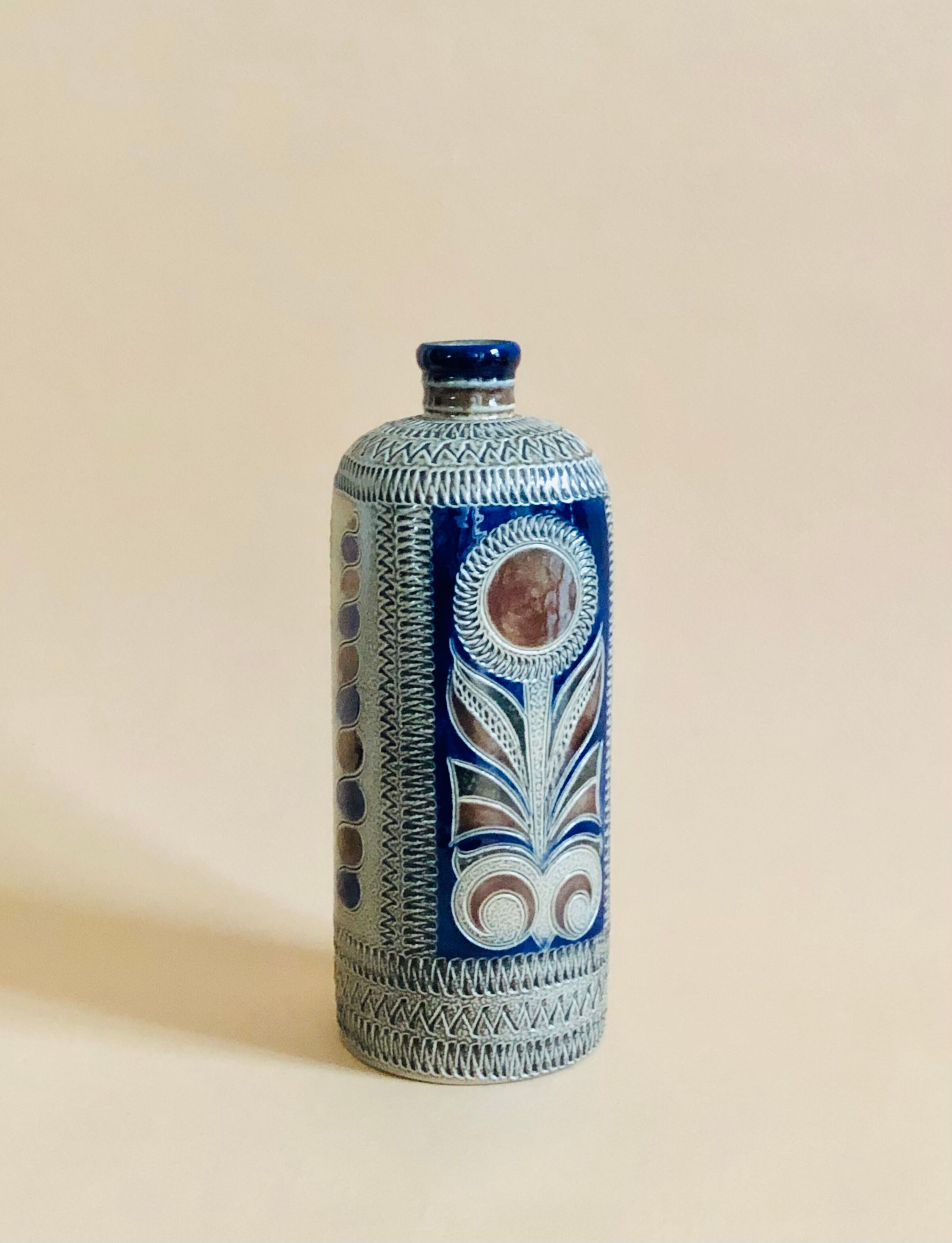 Vintage ceramic soliflore bottle Westerwald, Germany