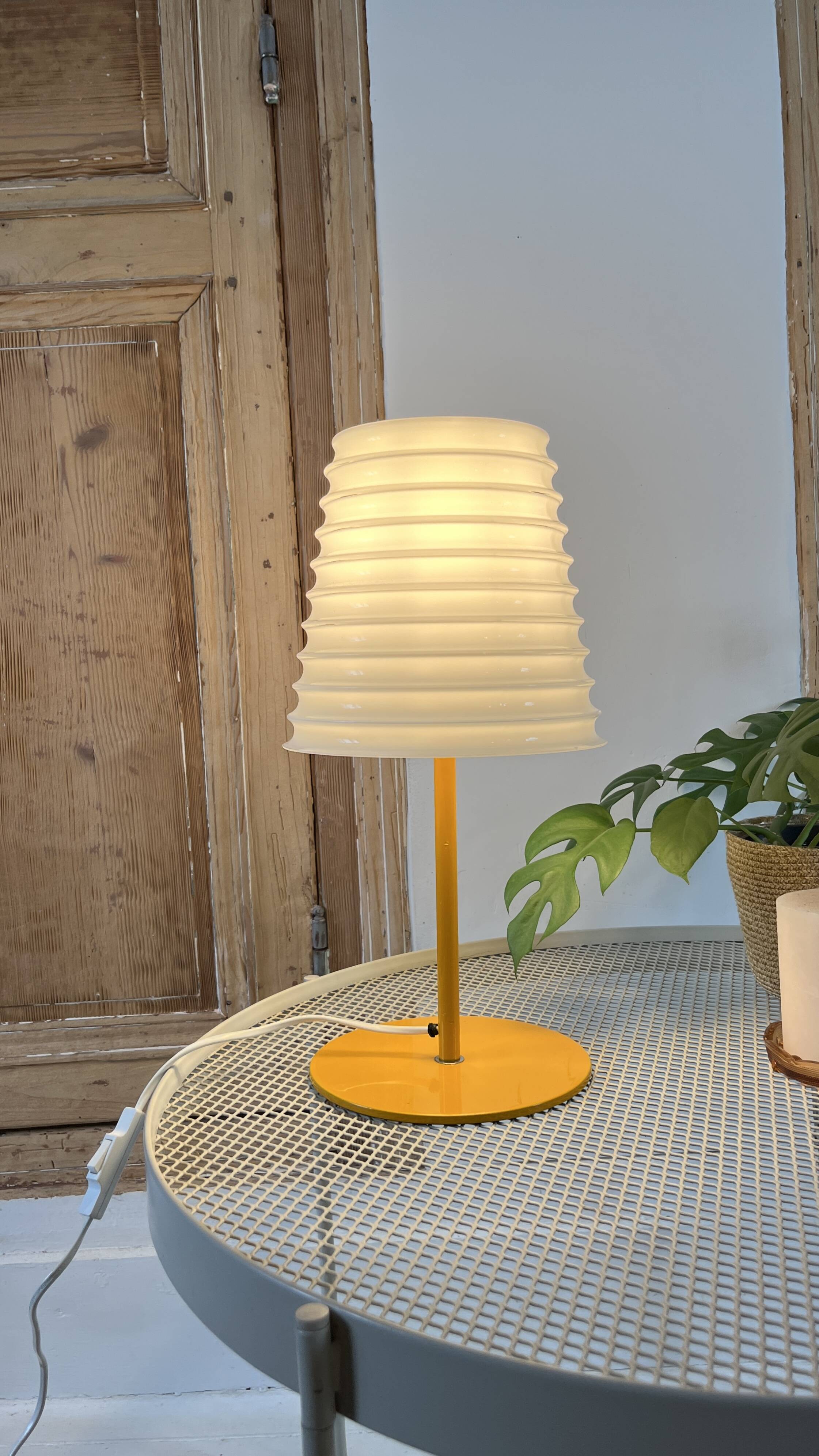 Lampe Leucos Modulo en verre de Murano et métal jaune