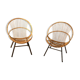 Pair of rattan armchairs by Rohe Noordwolde, 1960s, Netherlands