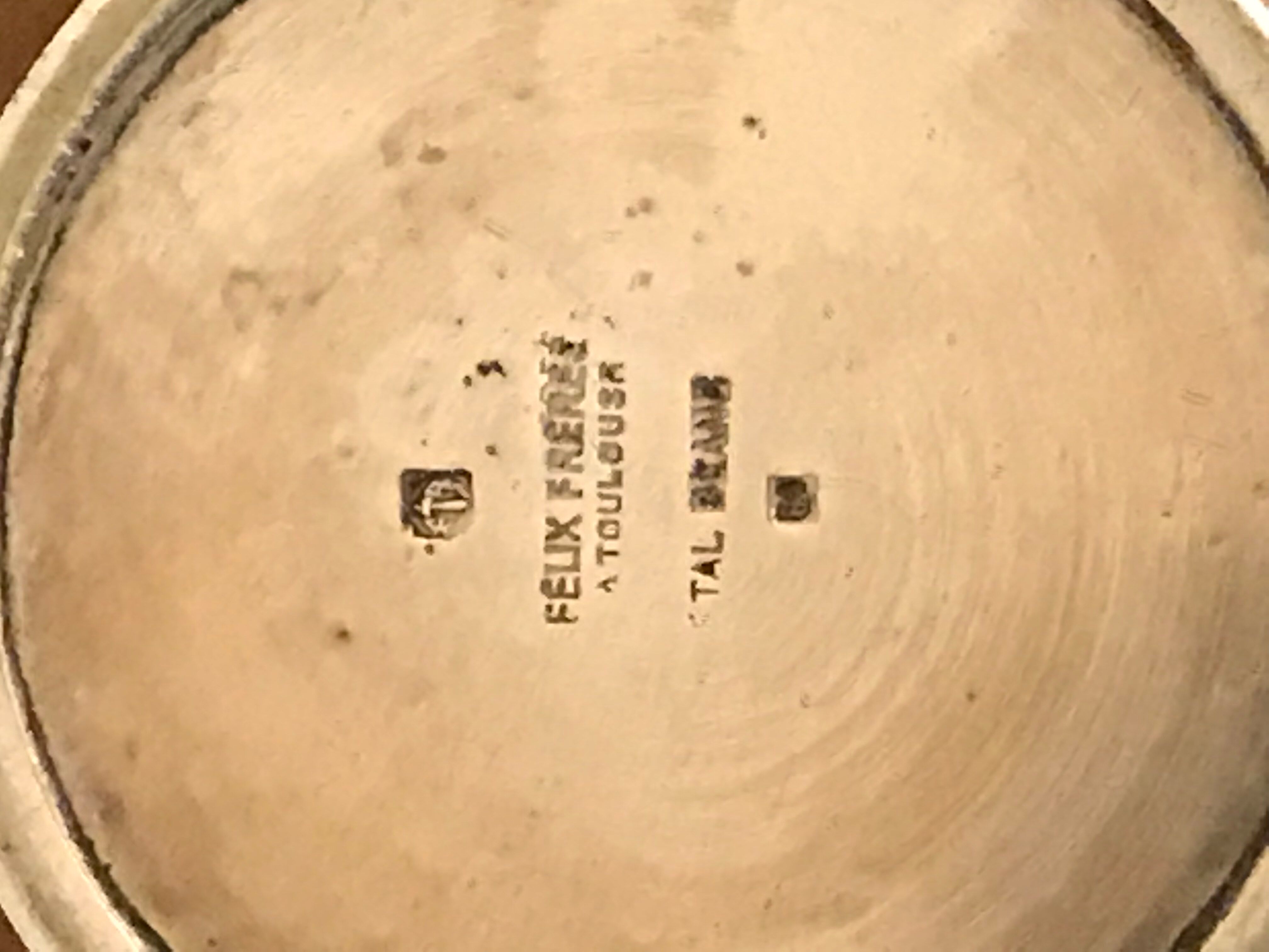 Art deco vase in silver metal Félix Frères Toulouse