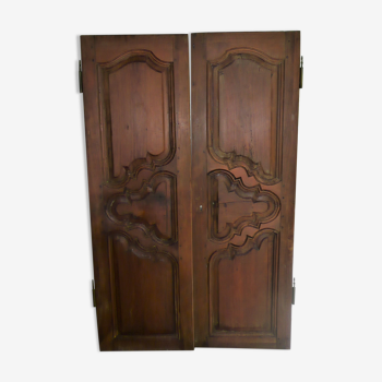 Pair of old cabinet doors XIXth or anterior