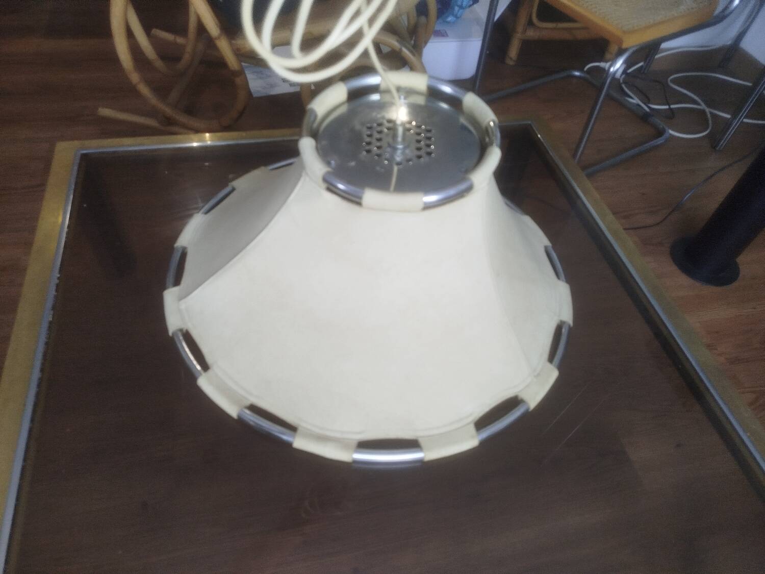 Scandinavian leather pendant light – Anna Ehrner for Ateljé Lyktan – vinta