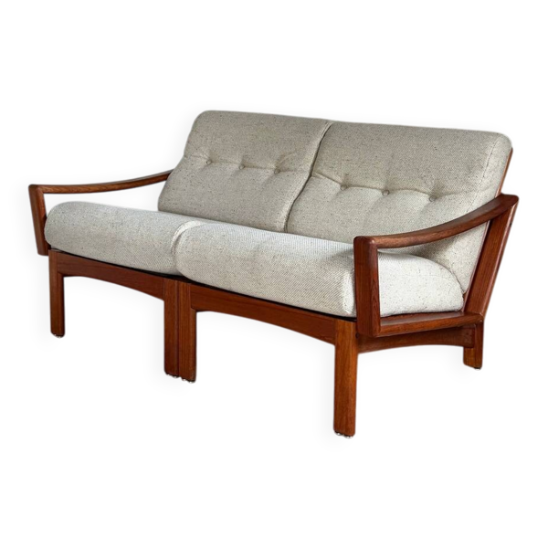 Canapé banquette 2 places scandinave teck Kirsten & Sven E. Jensen