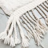 Berber carpet beni ouarain ecru black patterns 250x180m