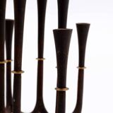 Cast iron and brass candle holder by Jens Quistgaard for Dansk designs, 1960