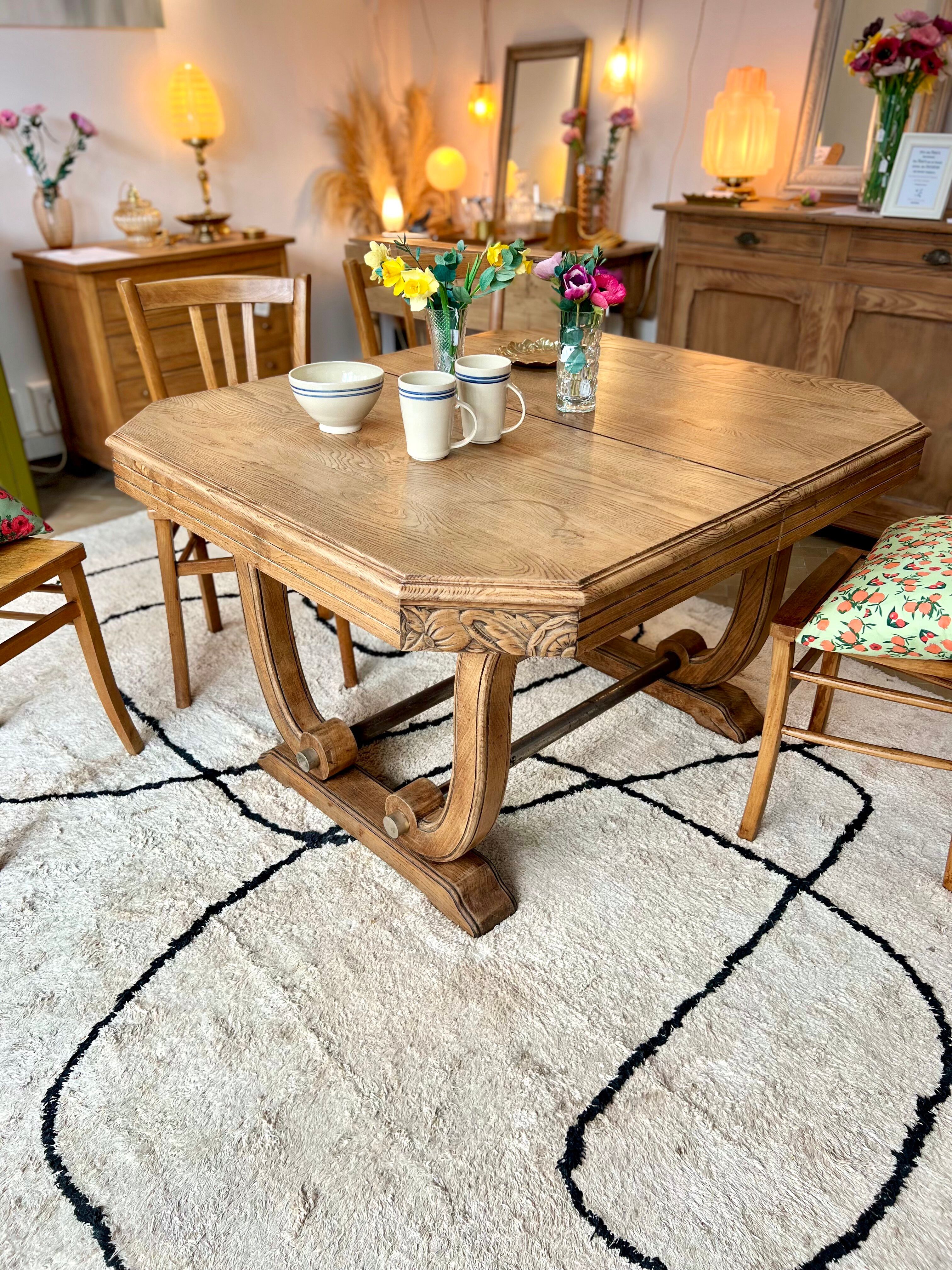 Table à manger style Art déco rénovée