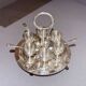 Antique Silver Egg Coddler Stand Holder Set Of 6 Egg Holder With 6 Silver Spoons