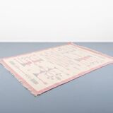 Tapis tissé moderne scandinave vintage, 1970