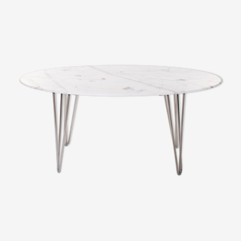 Table basse ovale en marbre