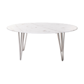 Table basse ovale en marbre