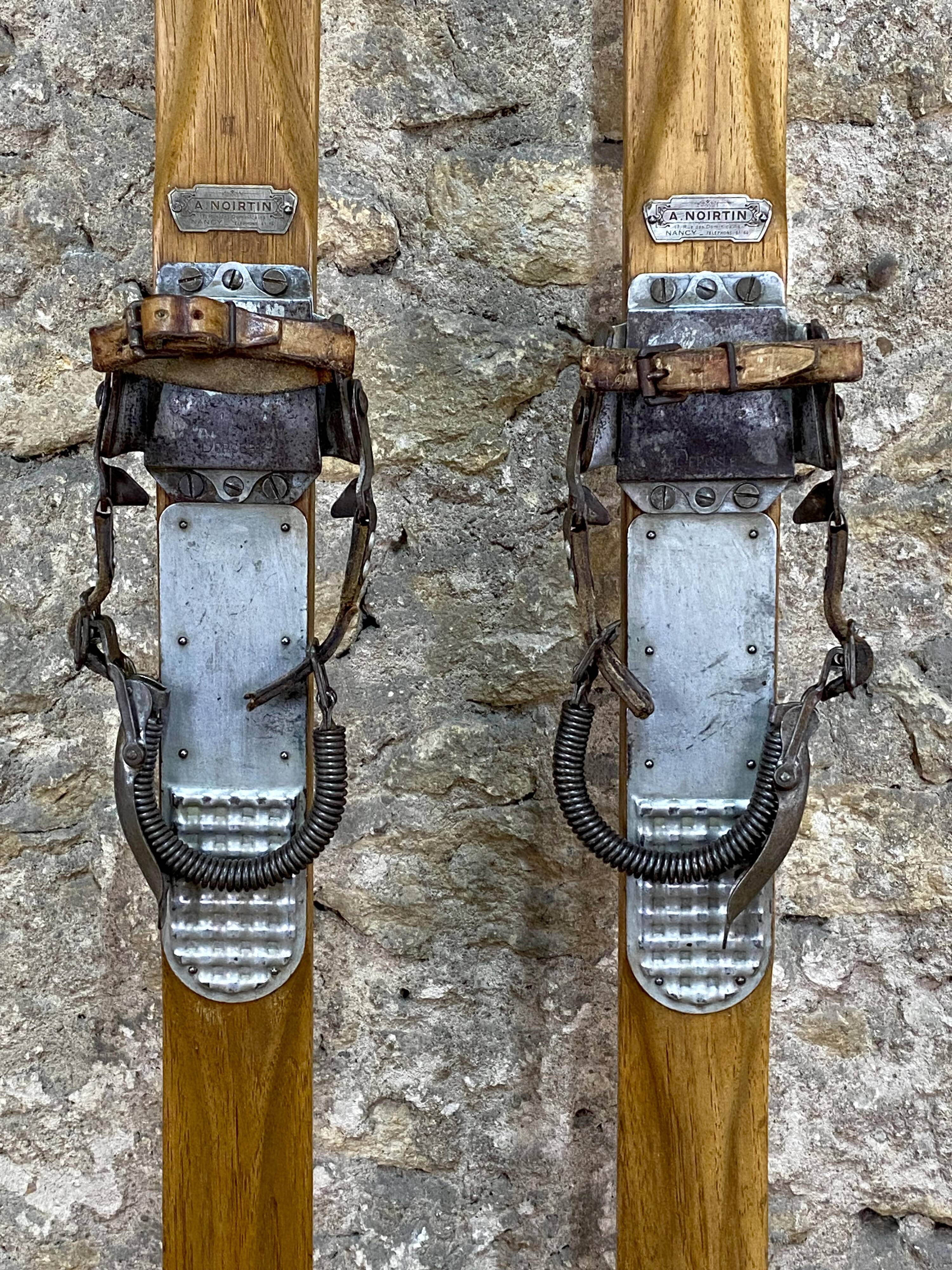 Old Wooden Skis - Mountain Chalet Decor - Vintage - 187 cm