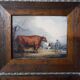 6 oleograph painting Brokkpace Cows Hens Pigs