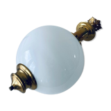 Opaline and brass globe luster