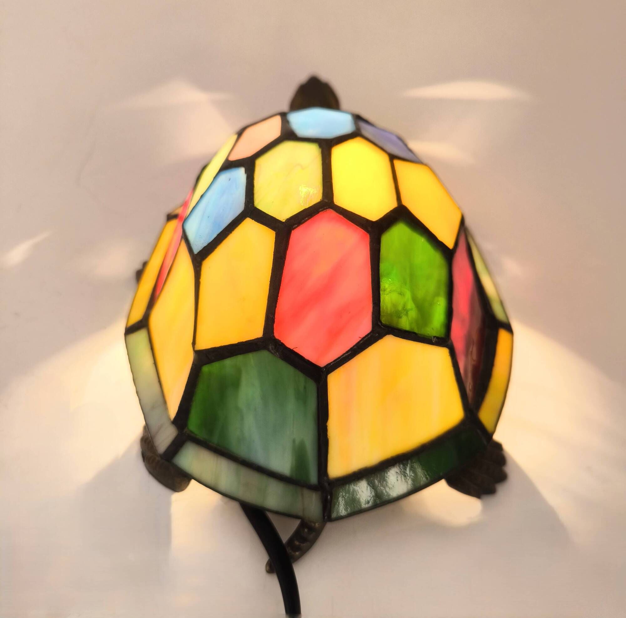 Tiffany Style lamp in the shape of a turtle from the 1980s.