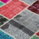 Tapis patchwork multicolore vintage 179 cm x 243 cm fait à la main anatolian vintage