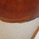 Tripod coffee table - solid okoumé wood - organic shape - brutalist style