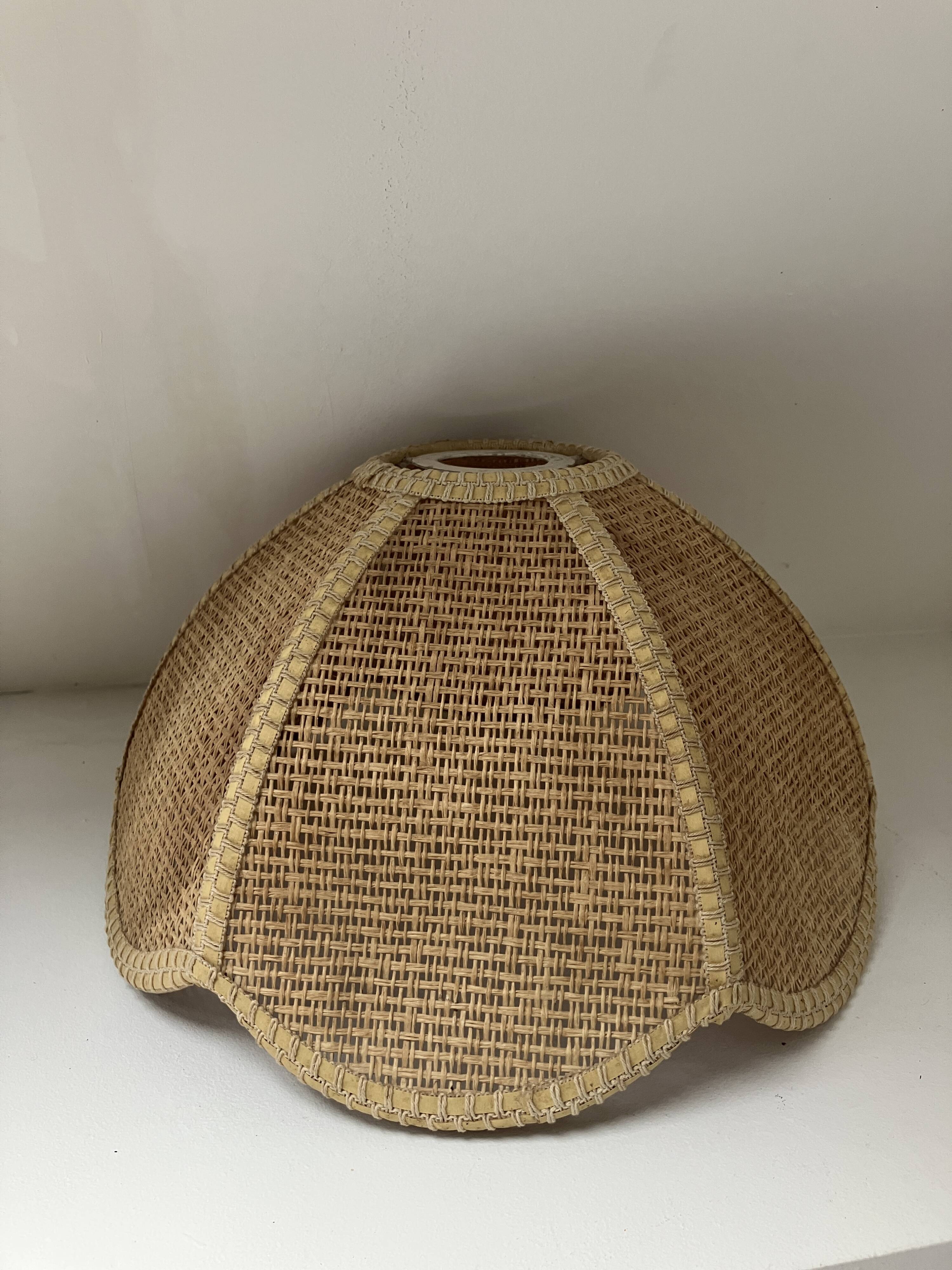 Vintage rattan lampshade
