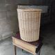 Panier a linge rotin blanc