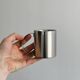 Set of 4 shiny stainless steel mugs