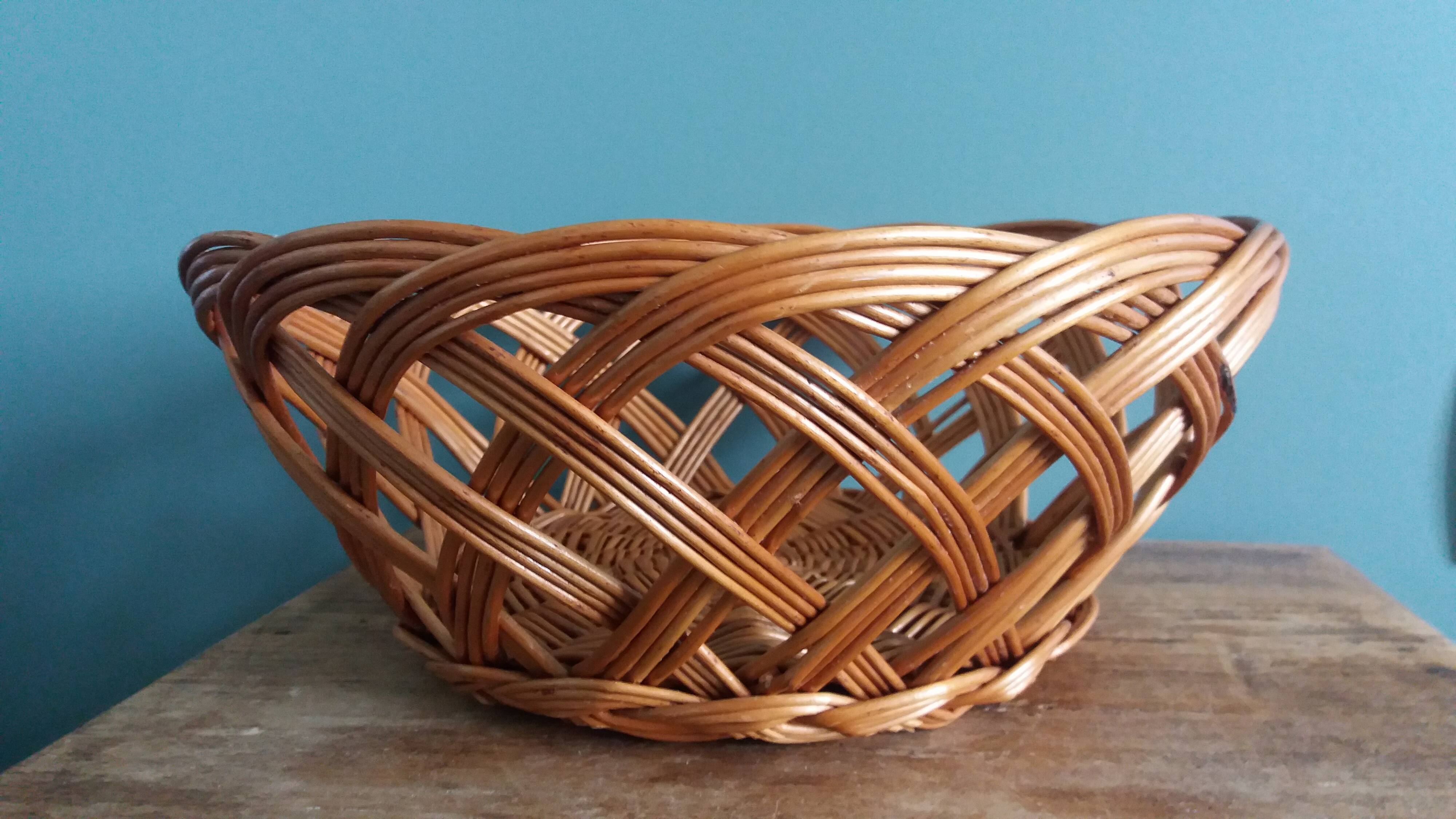 Wicker basket, fruit bowl basket, 29 cm