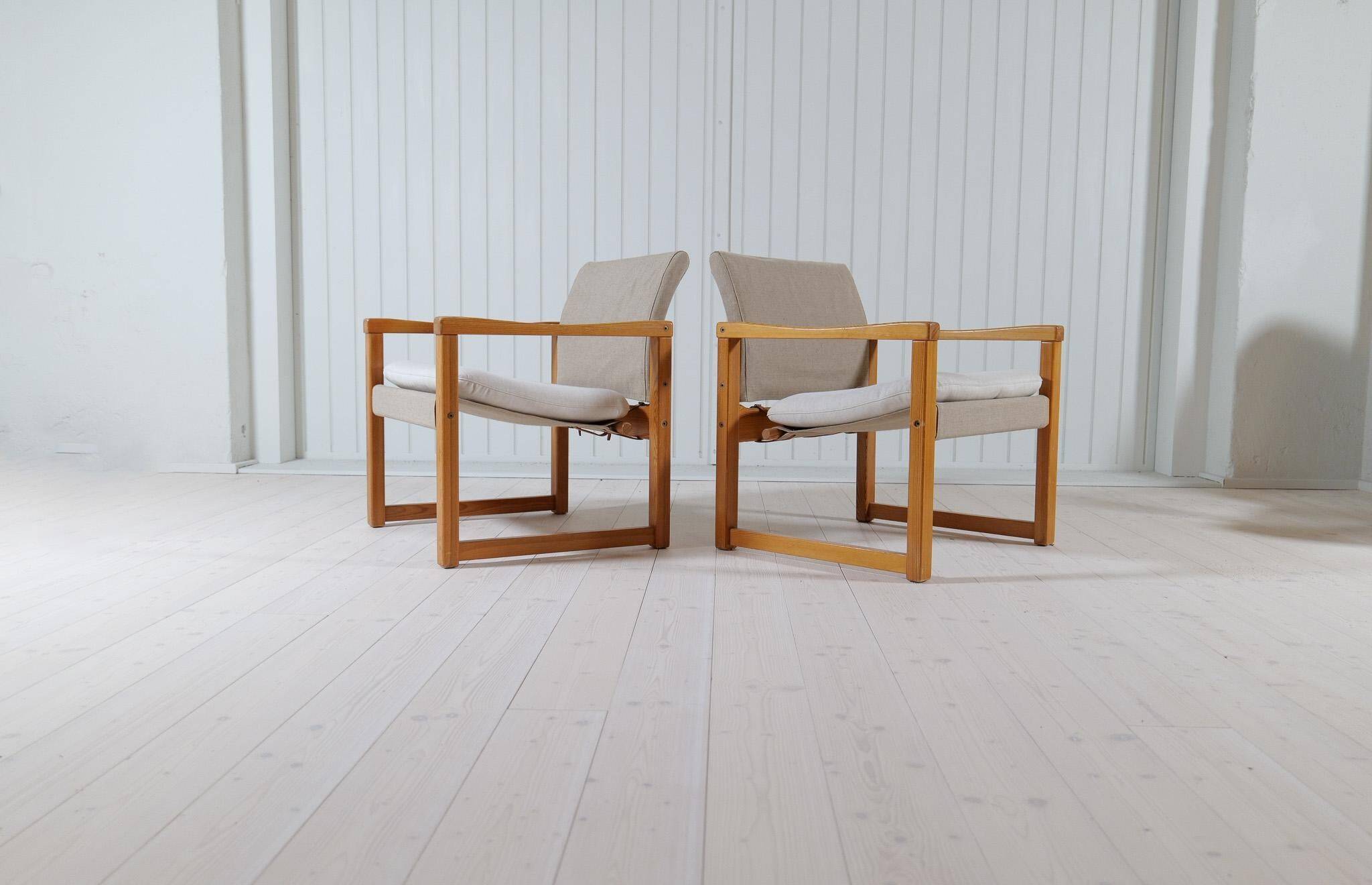 Karin Mobring Diana mid-century modern armchairs by Ikea in Sweden, 1970s.