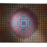 "Vega" Op-Art carpet in the style of Vasarely, 1970s