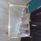 Vintage brass and glass serving trolley - Hollywood style