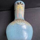 Vase bleu émaillé - Art nouveau émaillé