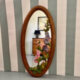Miroir sculpté en bois décors fleurs