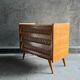 3-drawer chest of drawers with rattan decorations, France 1970s