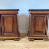 Set of 2 bedside tables style Louis Philippe - Merisier
