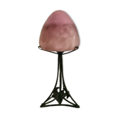 Lampe art déco pâte de verre & fer forgé