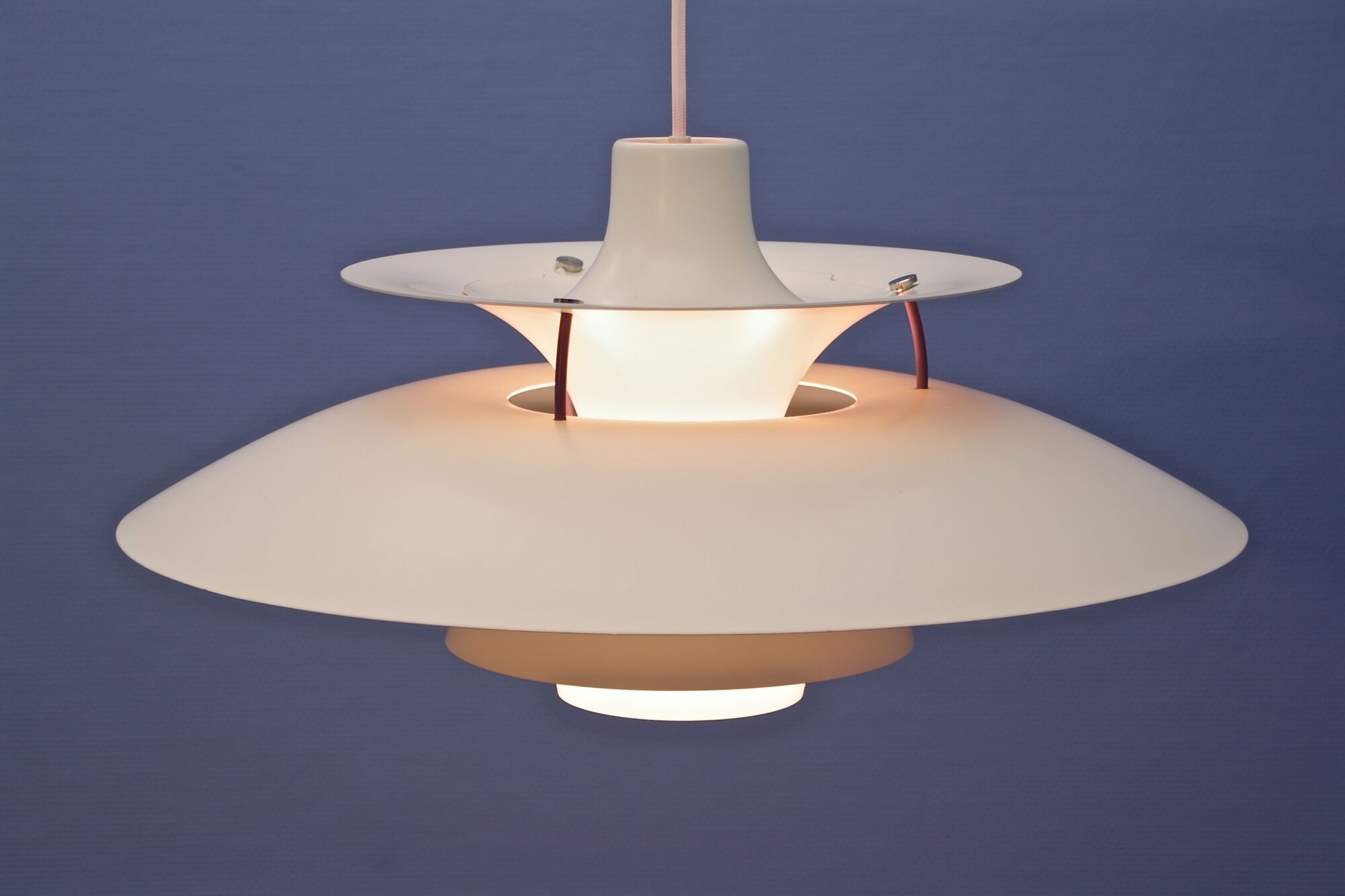 Danish PH5 pendant in white by Poul Henningsen for Louis Poulsen, 1970s
