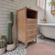 Commode haute art déco bois brut 1930