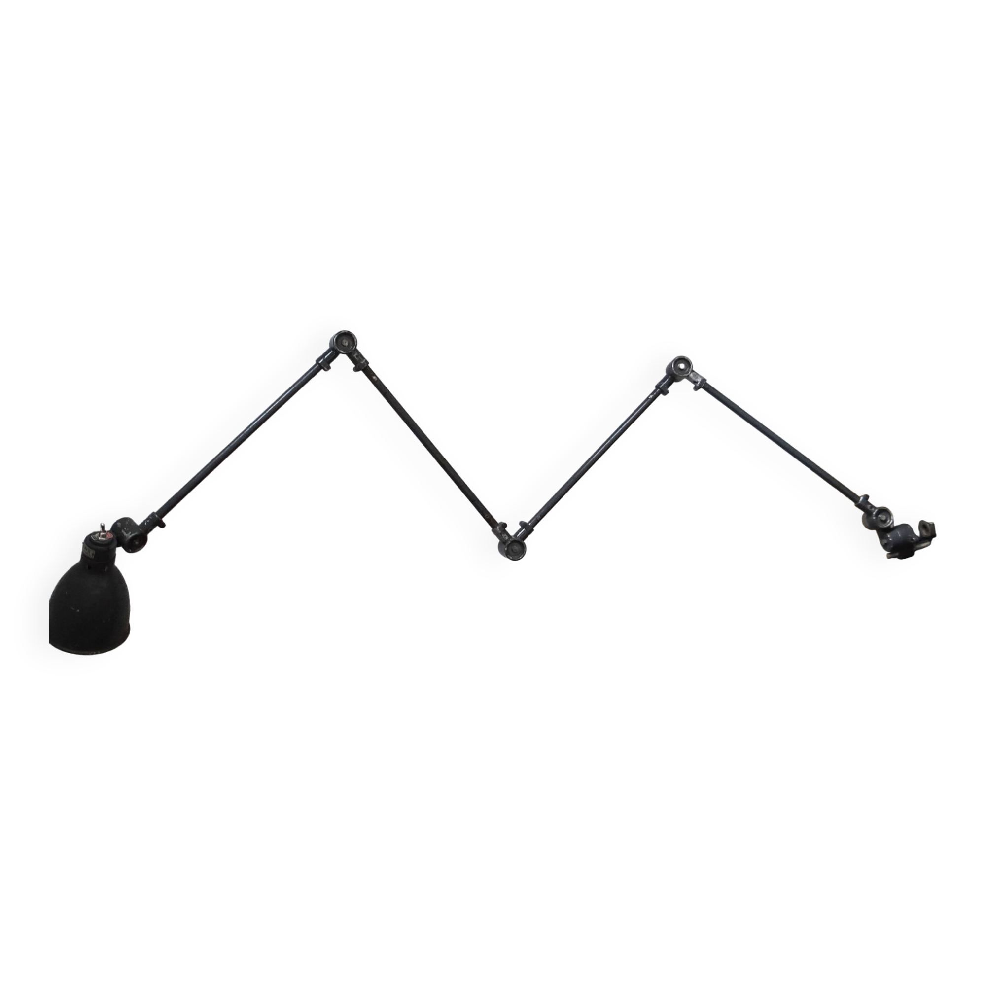 Industrial table lamp articulated 4 arms