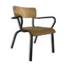 Fauteuil bois et métal enfant école années 1960/70