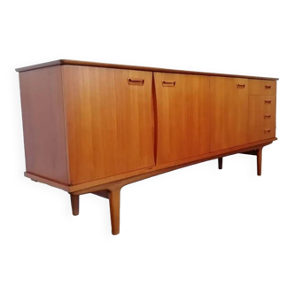 Grande enfilade danoise de designer par Ib Kofod Larsen - 225cm - Années 60