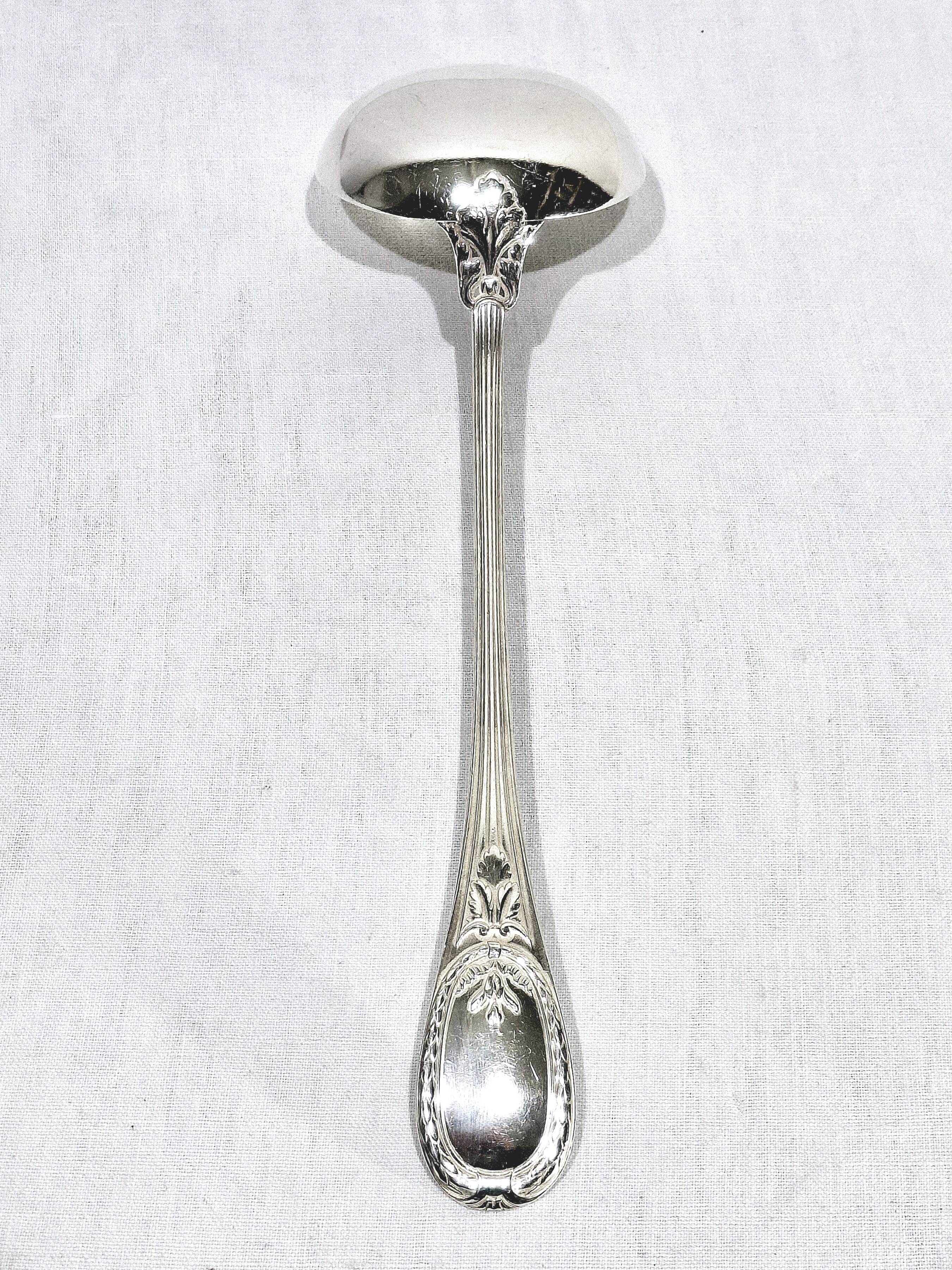 Christofle Cutlery Set - Trianon Model - 155 Pieces, Silver-Plated Metal