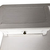 Louis XVI-style tiered desk lay white