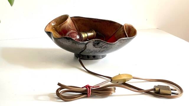 Lampe coquillage vallauris vintage