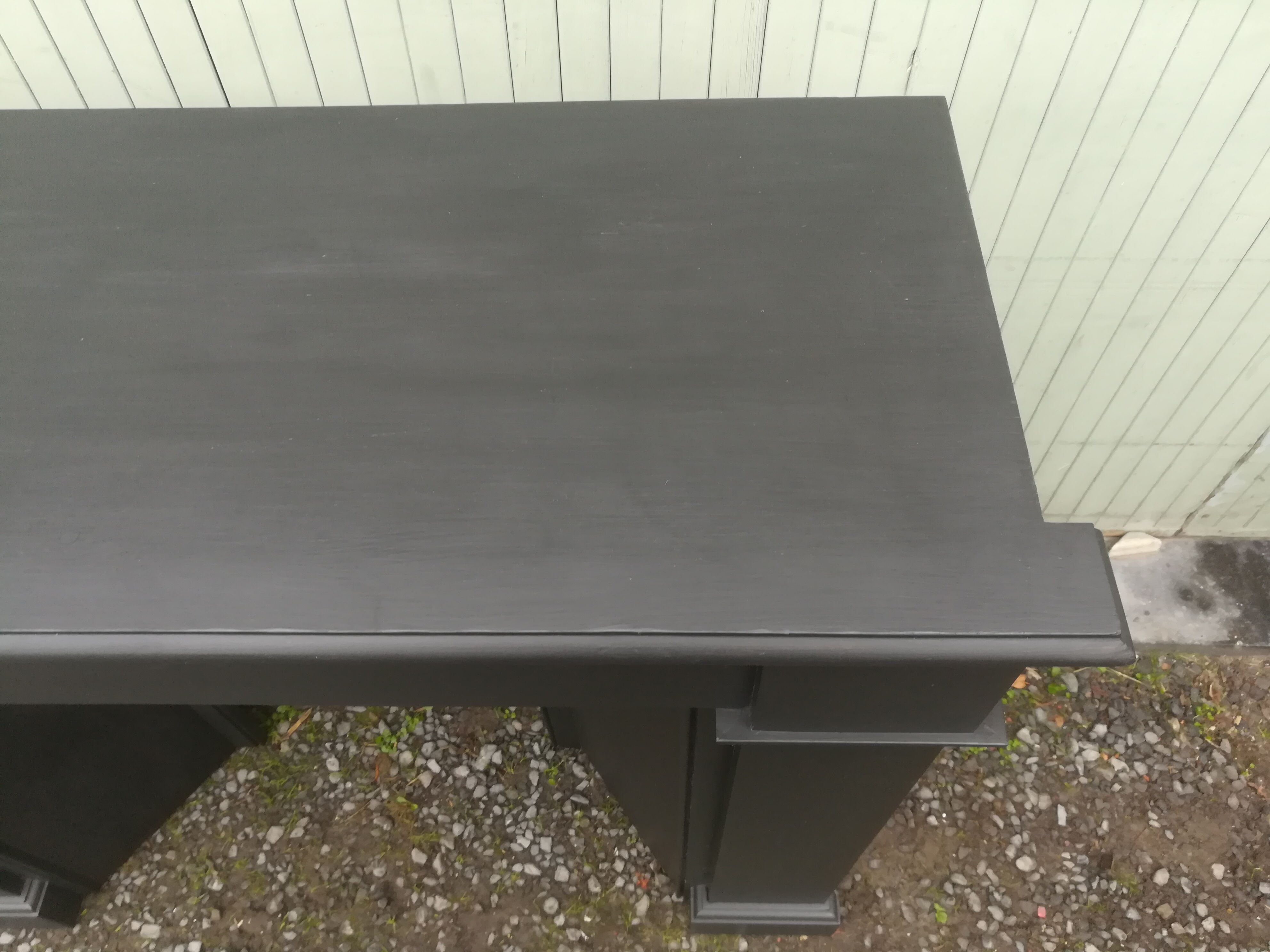 Black patina fireplace coat