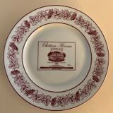 6 plates Limoges Grands Vins de Bordeaux and Châteaux du Médoc