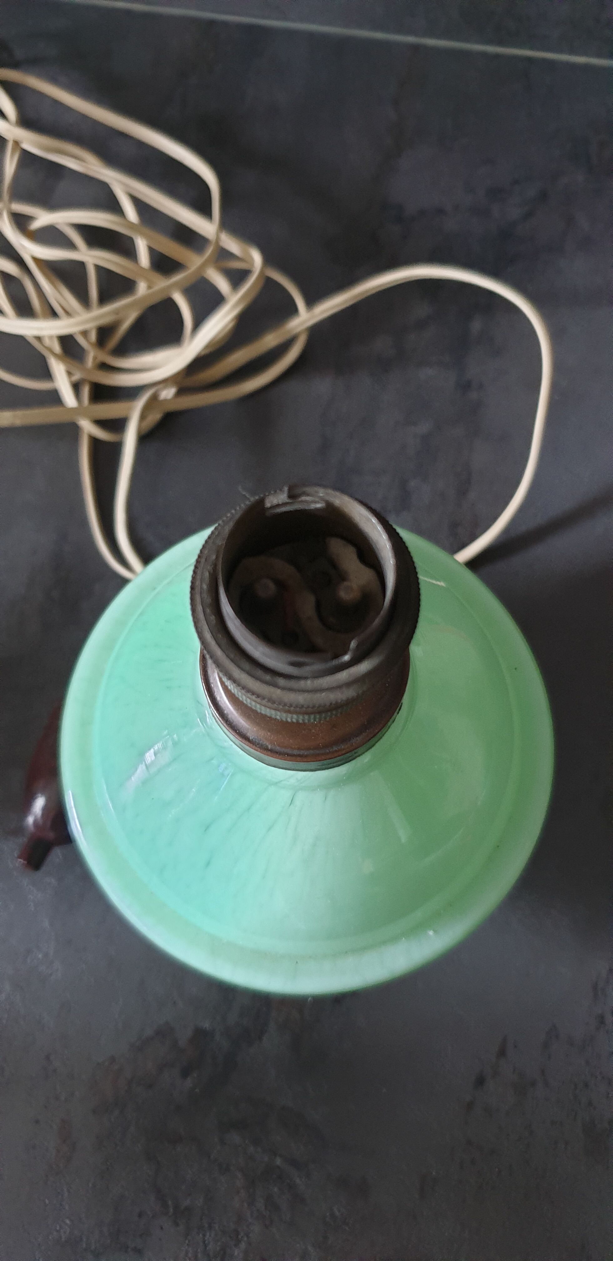 Vintage opaline lamp