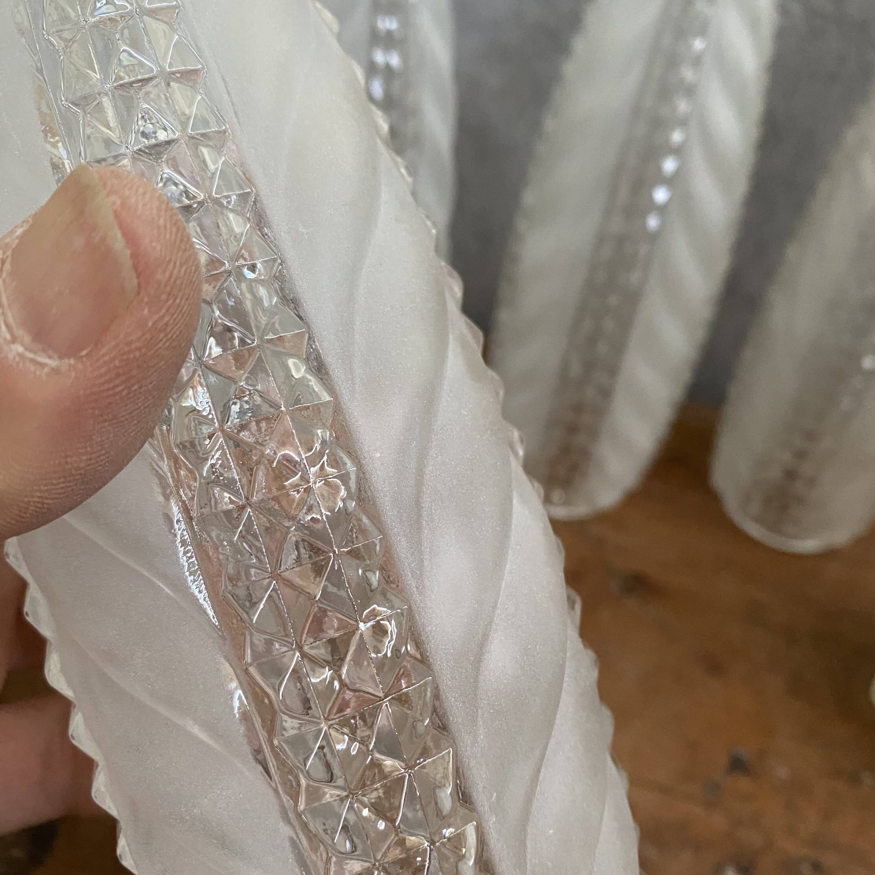 5 glass tulips long 20 cm for chandelier lamp